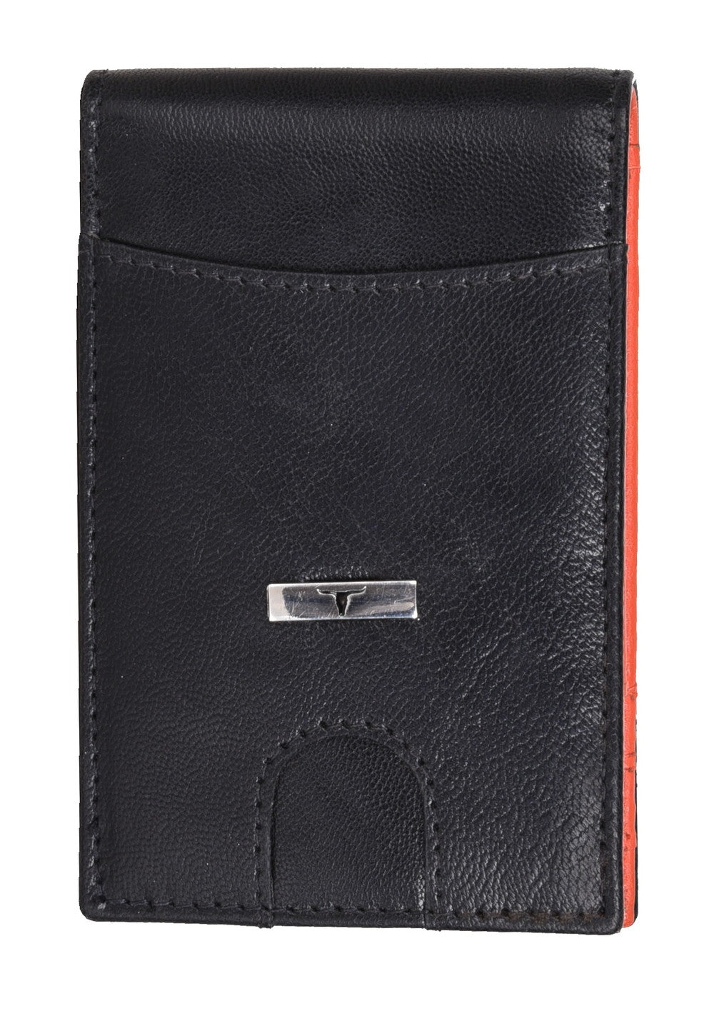 Eddy Slim Leather Wallet Black/Papyaya