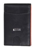 Eddy Slim Leather Wallet Black/Papyaya
