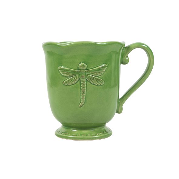Dragonfly Stoneware Green Mug