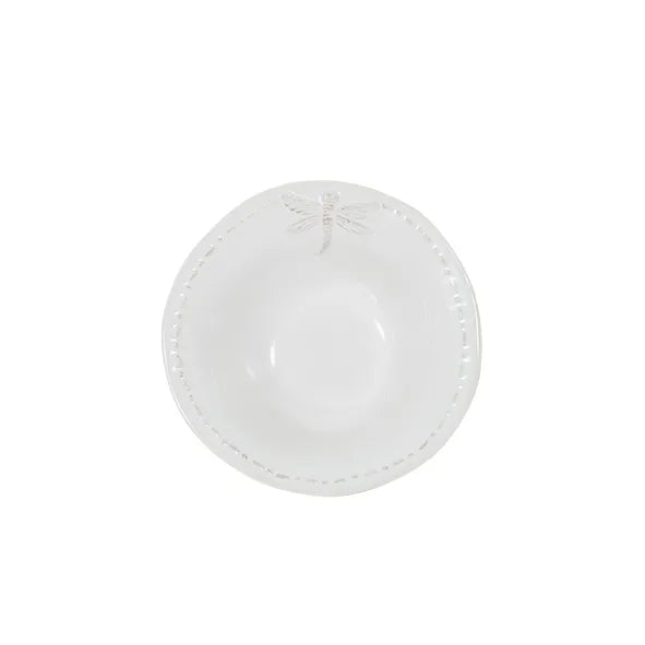 White Dragonfly Salt Bowl