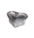 Glass Heart Box with Rose