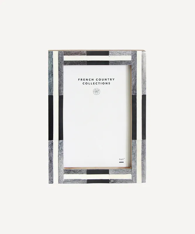 Charcoal Stripe Photo Frame 4x6