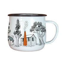 Load image into Gallery viewer, Enamel Mug Back Country Huts