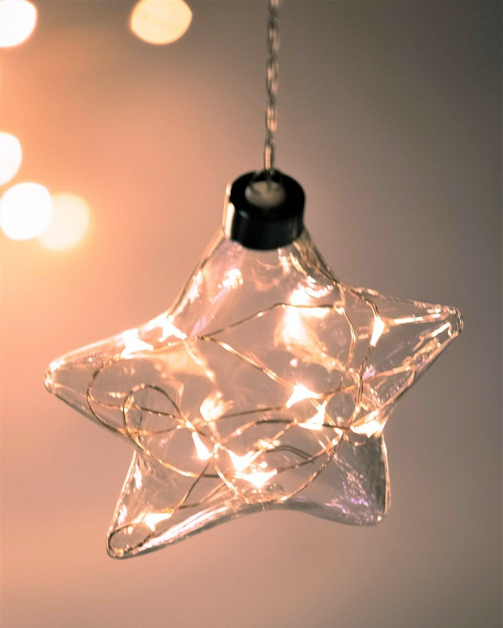 Clear Star Hanging Glass Light
