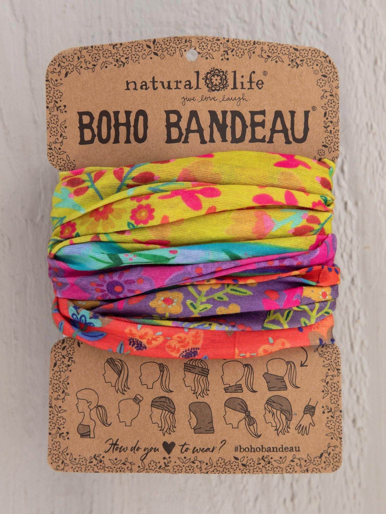 Boho Bandeau Lime/Purple Borders