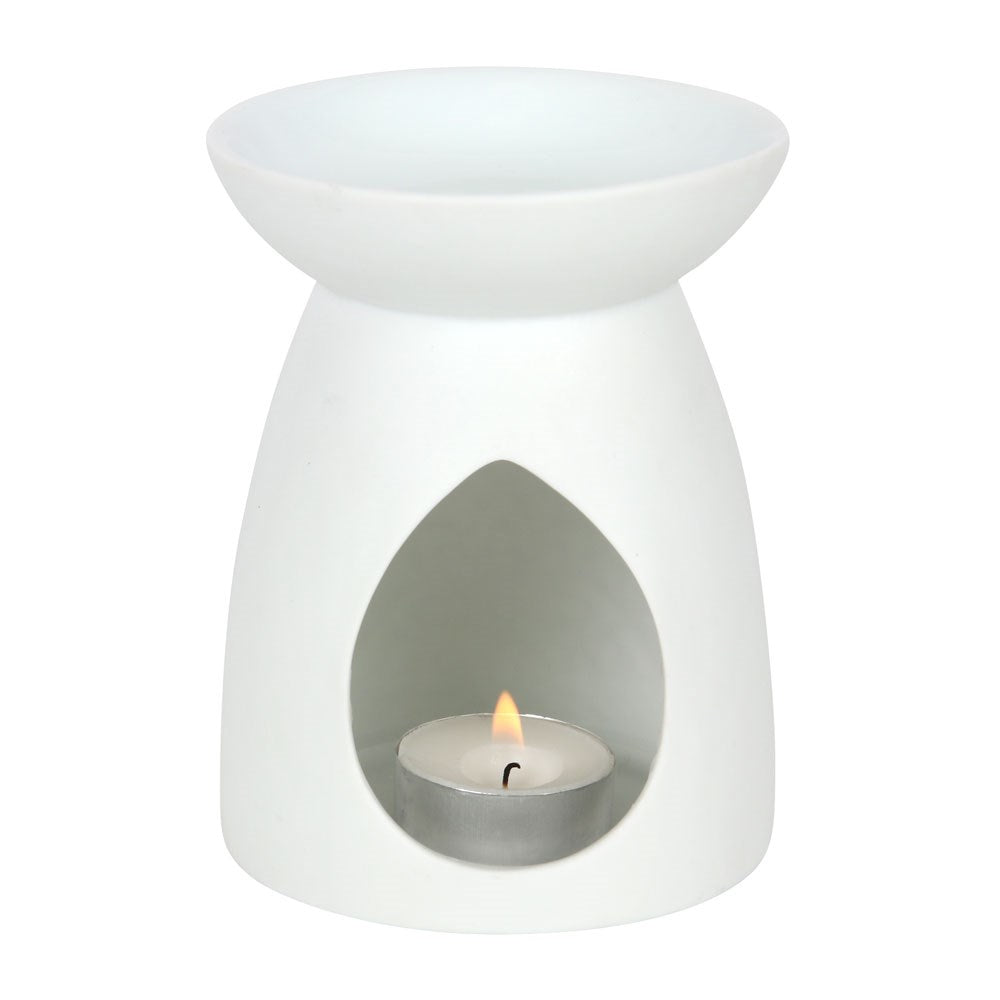 White Ceramic Butterfly Oil Burner
