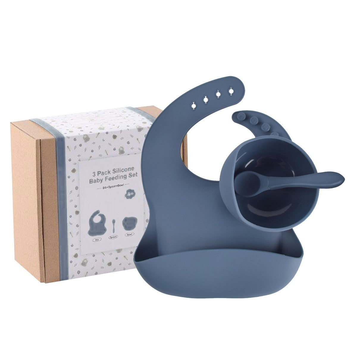 Silicone Feeding Set 3 Pack Blue