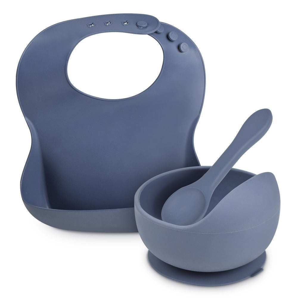 Silicone Feeding Set 3 Pack Blue