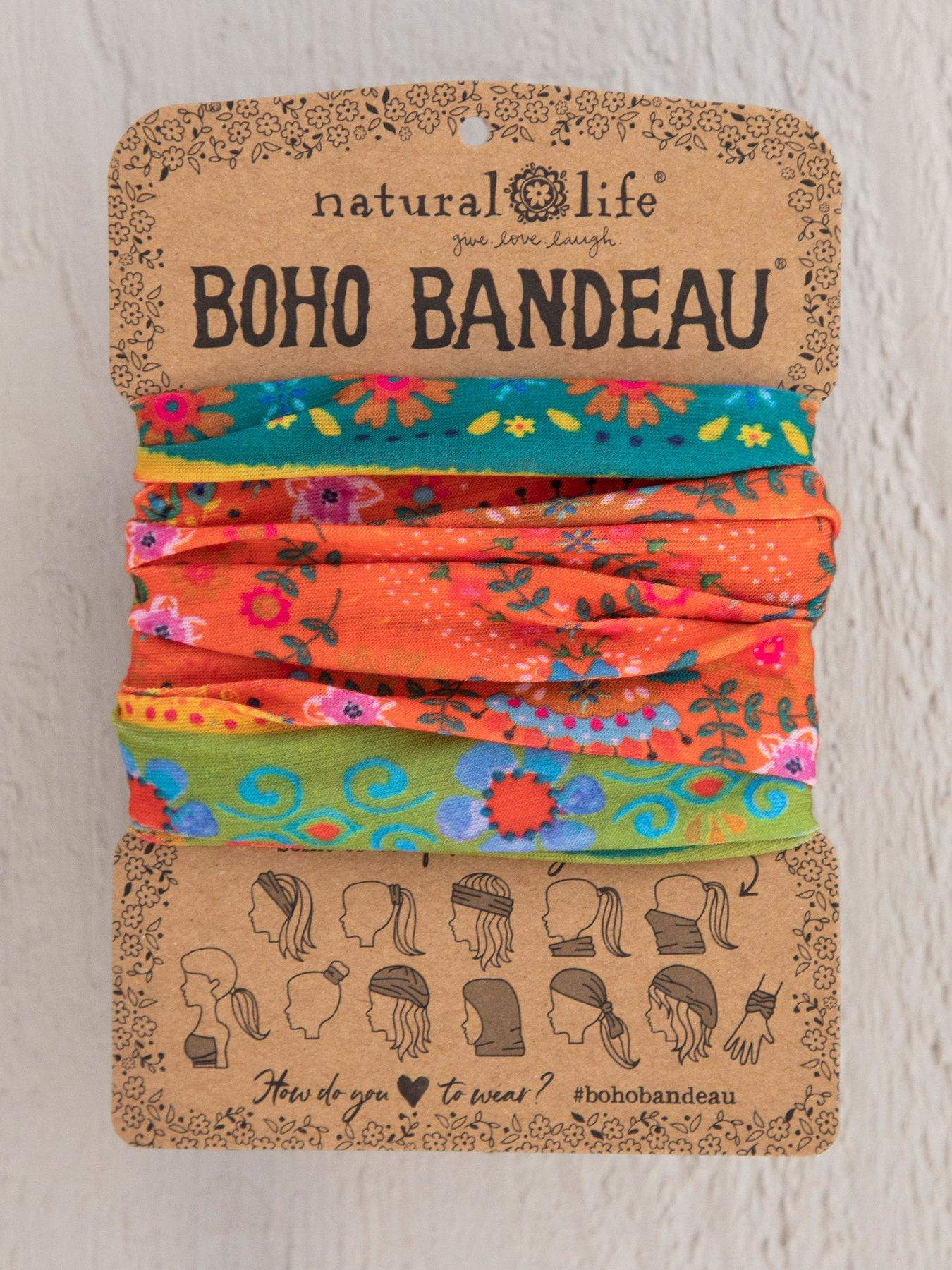 Boho Bandeau Orange/Green Borders