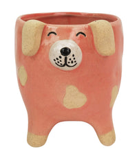 Load image into Gallery viewer, Dog Planter Pink Med 14cm