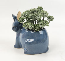 Load image into Gallery viewer, Bunny Planter Blue 12.5cm