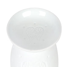 Load image into Gallery viewer, White Ceramic Angel Wings Oil Burner