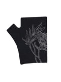 Hobo Black Peony Merino Fingerless Gloves