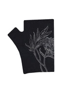 Hobo Black Peony Merino Fingerless Gloves