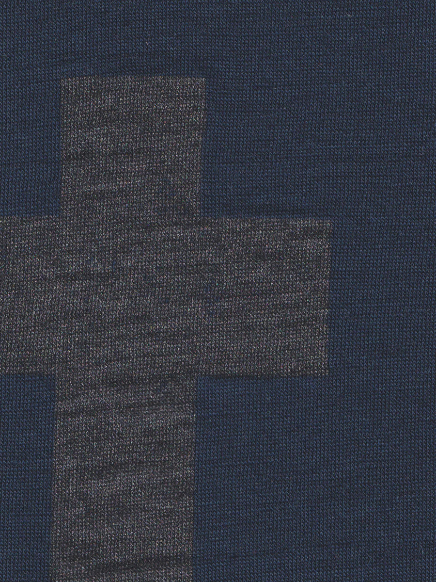 Ink Cross Hobo Length Printed Merino Fingerless Gloves